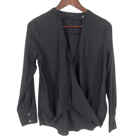 Zanzea Collection Black Surplice Long Sleeve Career Top Shirt Women's Medium - Picture 1 of 4